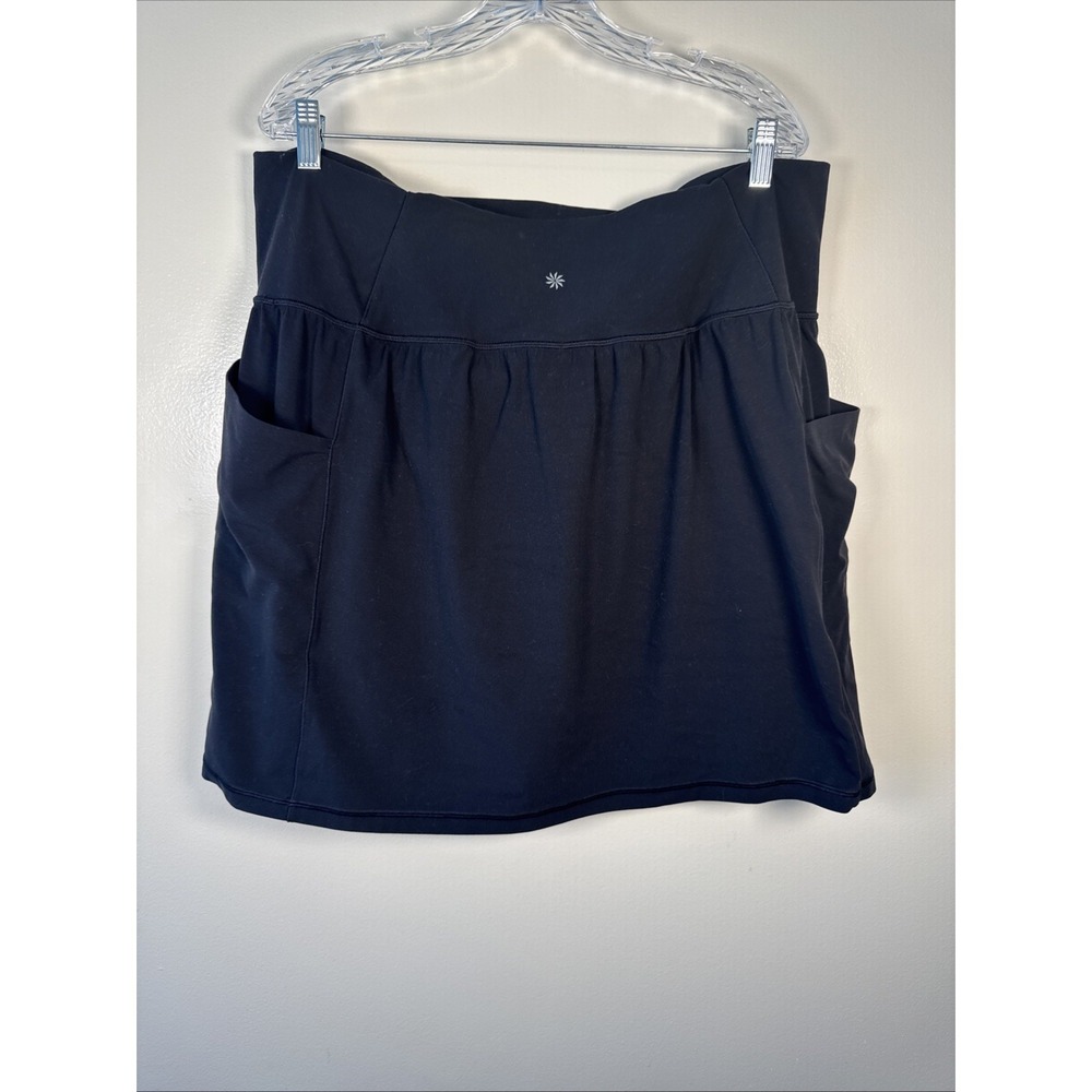 Athleta Salutation Stash Pocket 16.5 Skort Women's 2X Plus Black Activewear - Picture 6 of 8